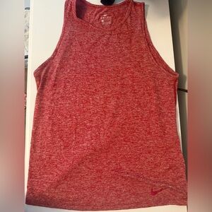 Nike Red Athletic Tank Top Moisture-Wicking Performance